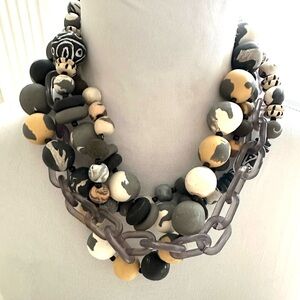 BRAND NEW ✨ Artisan made beaded multi-strand necklace. Hand-rolled artist clay.